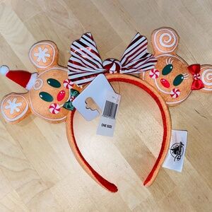 Disney Christmas Gingerbread Mickey & Minnie Ears - Never used, NWT